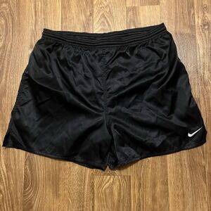 Vintage Nike‎ Silky Shiny Dazzle Basketball Shorts Men Large Black Nike Team 00s